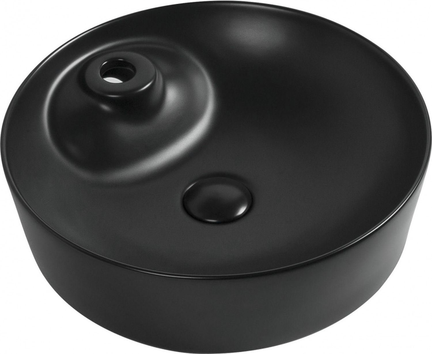 Раковина накладная Aquanet Moon-2-MB 43 черный матовый