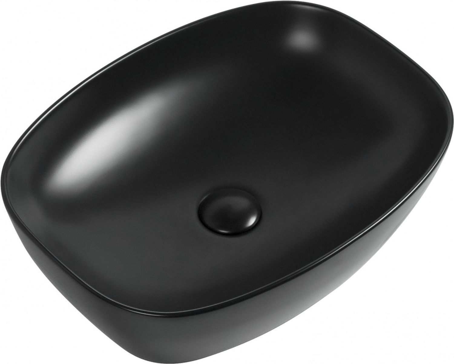 Раковина накладная Aquanet Fine-1-MB 50 черный матовый