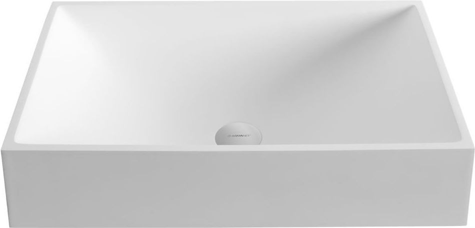 Раковина накладная Aquanet Bliss Square V42 580x360, матовая