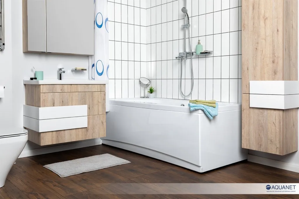 Обратите внимание на фронтальную панель ванны Valencia 170x80 Акриловая ванна Aquanet Valencia 170x80