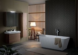 Зеркальный шкаф Aquanet Нью-Йорк 85 орех