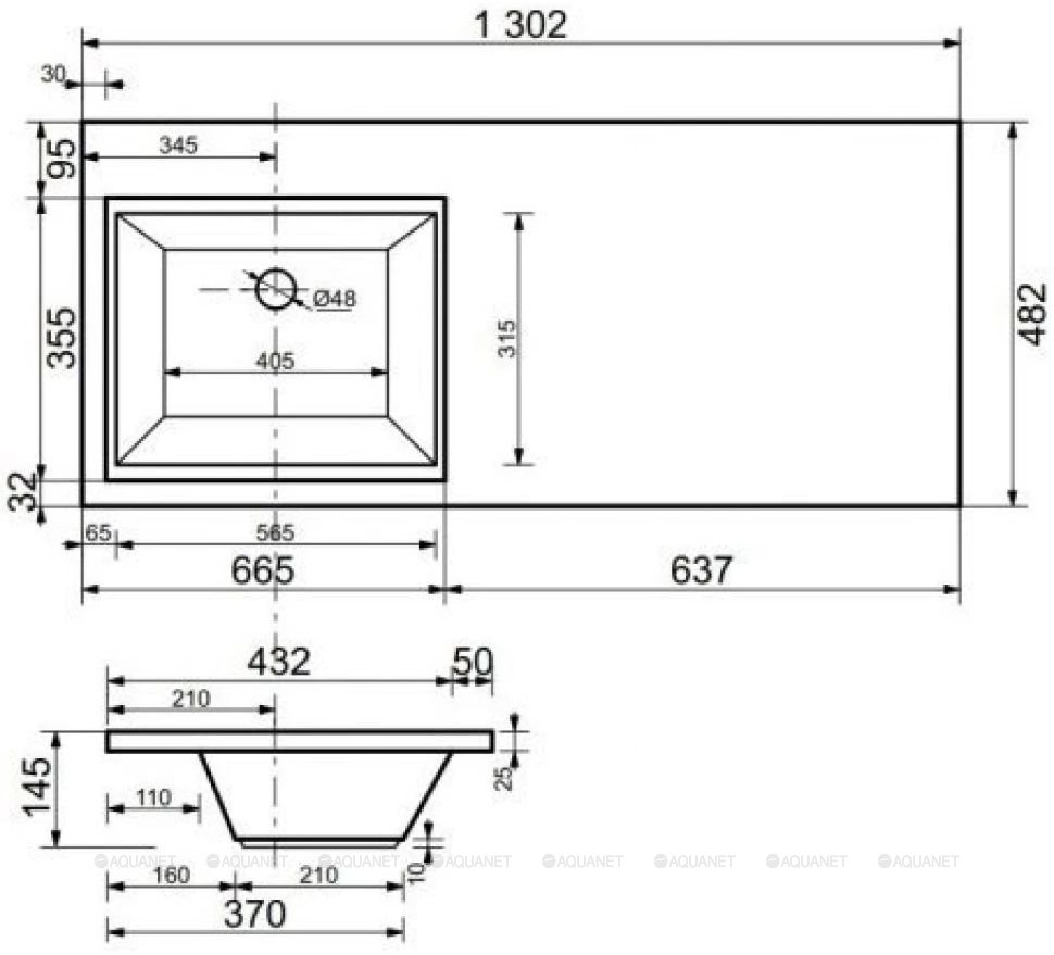 Раковина Style Line Даллас 130 СС-00000541 белый, левая