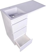 Тумба с раковиной Style Line Даллас 110 СС-00002369 белый глянец