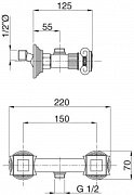 Смеситель для душа Cezares Olimp DS-01-Sw