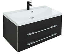 Тумба под раковину Aquanet Верона 90 New черный матовый