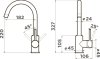 Смеситель для кухни Omoikiri Shinagawa 4994364 графит